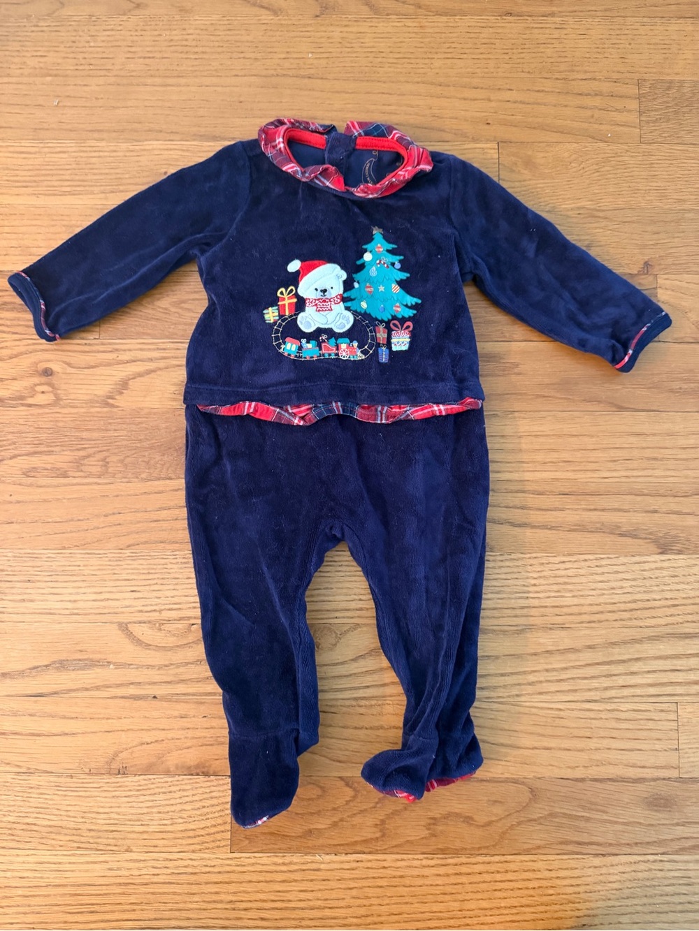 Vintage Sergent Major Velvet Christmas Outfit 6months